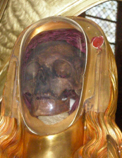 Saint Mary Magdalene’s skull in a gold reliquary