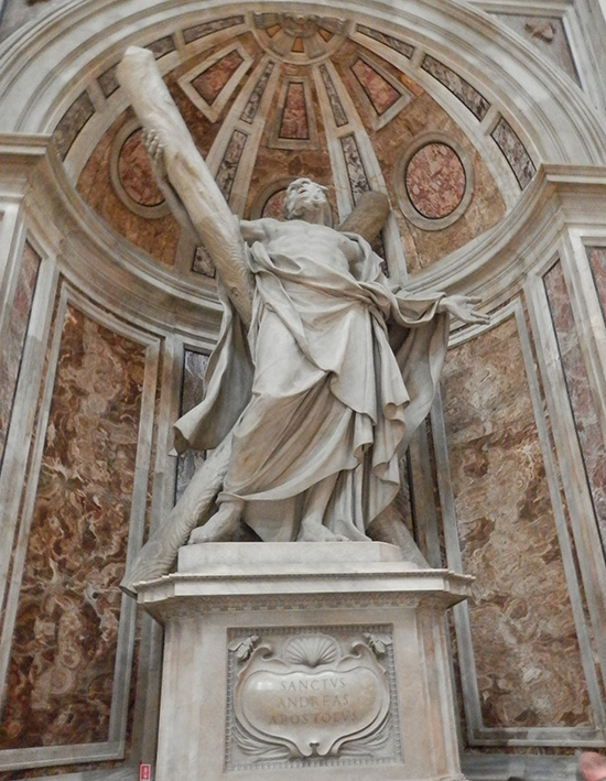 Andrew the Apostle - Statue in Rome
