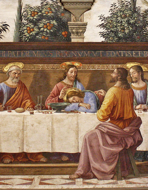 John the beloved with Jesus at the Last Supper
