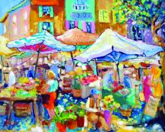 Market Day Aix Provence by Sharon Furner